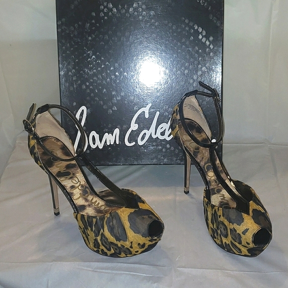 🐆Sam Edelman McKenna Platform Heels size 10M - Picture 1 of 7